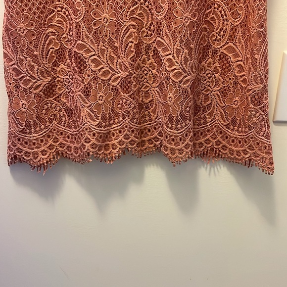 Maurices Coral Lace short sleeve Blouse size large - Picture 8 of 9